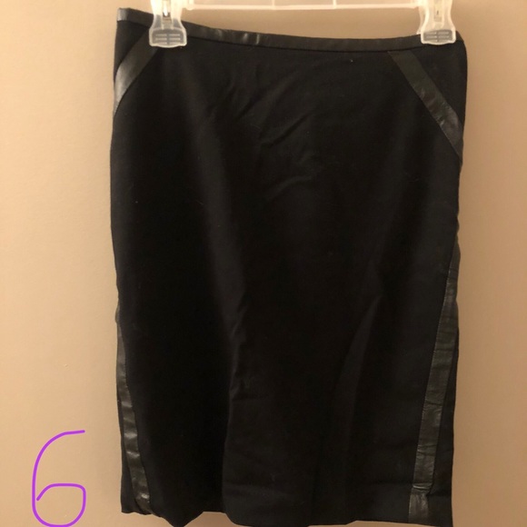 Pencil skirt with faux leather detailing - Picture 1 of 1